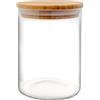 NERTHUS FIH 781-Barattolo Coperchio in bambù, 700 ml, Vetro borosilicato