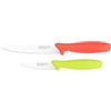 Rockingham Forge Set di coltelli multiuso 2 pezzi 8007 Essentials Range, include uno spelucchino da 9 cm e un coltello multiuso da 12 cm, manici verdi e rossi