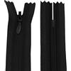 Aerzetix - C60993 - Set di 20 Cerniere Invisibili 30cm - Colore: Nero - Non separabili con tiretto Palla da Rugby Materia inestensibile - Cerniera Lampo