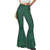 Generic Leggins Termici Donna Pantaloni Casual alla con Pantaloni a d'elefante da Donna Pantaloni Donna Larghi Invernali Jeggins in Pile (Green, L)