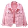 Generic Giacca Donna Elegante Slim Fit Giacca Vintage a Maniche Lunghe In Denim Giacca In Denim Strappata Casual Jacket Giacca Di Jeans Fidanzato Casual Autunno Jacket Invecchiato Capispalla Casual Top
