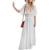 YOUKD Cardigan Lungo Floreale Vuoto in Cotone Estivo Boho Kimono Costume da Bagno da Spiaggia Abito Maxi Cover Up da Donna