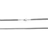 DUR Collana spessa in argento sterling 925 e cotone grigio, lunghezza 60 cm, K2127.60, 60 cm, Argento sterling, Nessuna pietra preziosa