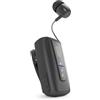 SBS Auricolare Bluetooth con Clip e Cavo Retrattile, Tecnologia Multipoint per collegare 2 dispositivi contemporaneamente, autonomia di Conversazione Fino a 7 Ore, Nero