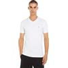 Calvin Klein Jeans T-shirt Maniche Corte Uomo Badge V-Neck Tee in Cotone, Bianco (Bright White), XXS