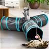 Generico Gioco Tunnel per Gatto, Pieghevole a 3 Entrate Uscite, Diametro 28 Cm Gatti Cani Piccola Taglia, Conigli, Porcellini d'India, Animali Domestici, Uso Interno ed Esterno, Giocattolo Tubo Cat Toy