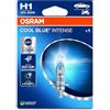 OSRAM COOL BLUE® INTENSE H1, +100% di luminosità in più, fino a 5.000 K, lampada frontale alogena, aspetto LED, blister singolo (1 lampada)
