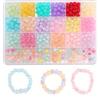 Eliano Set di perline fai da te, 509 pezzi, perline colorate, spago e forbici per la creazione di gioielli, perfetto per braccialetti e progetti fai da te