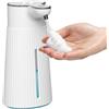 BORDEAG Dispenser di sapone automatico 400 ml, erogatore di sapone elettrico IPX6, dispenser di sapone in schiuma No Touch, distributore automatico di sapone da parete senza foratura, ricaricabile USB, per