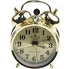 FACULX Sveglia meccanica dorata a ferro di cavallo, orologio vintage in metallo a carica manuale, sveglia intelligente in metallo con molla meccanica a carica per la decorazione della stanza