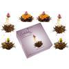 Creano 6 Fiori di Tè Nero- Set Regalo Elegante con 3 Varietà di Tè Fiorito Gourmet in Confezione Regalo Raffinata