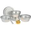 SIUKE Pentole da Campeggio Portatili Kit da Cucina Fornello ad Alcool Bruciatore a Spirito con Supporto Pentola con Pinza Set da Cucina all'aperto per Zaino in Spalla Escursionismo Picnic BBQ