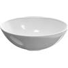 BAIKAL Lavandino sopra piano | Curvo | Bianco lucido | Ceramica | 40,5 x 40,5 x 14,5 cm | Senza foro per rubinetto | Lavabo bagno | Spedizione con imballaggio rinforzato