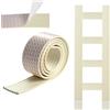 ANMOO Copertura morbida per scaletta per letto a castello da 2 m, con forte adesivo, larghezza 80 mm, protezione di ricambio per scaletta per scale, gradini per piedi, angolo comfort - beige