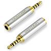 VENTION Convertitore adattatore audio da 3,5 mm femmina a 2,5 mm maschio, qualità premium, cuffie auricolari da 2,5 mm a 3,5 mm, jack stereo o mono a 3 anelli (2 pezzi)