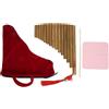 LiebeWH Flauto Pan Flauto 15 Tubi Chiave G Panflute Strumento Musicale Tradizionale Cinese Panpipe Strumento a Fiato per Principianti (Mano Sinistra)