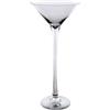DRW Vaso da pavimento con piede in vetro trasparente 20 x 20 x 80 cm