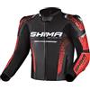 SHIMA STR 2.0 Giacca da moto - Pelle, giacca sportiva con protezioni per schiena, gomiti, spalle, pelle traforata, per tuta 2 pezzi (Rosso, 46)