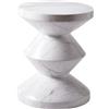 POLSPOTTEN - Sgabello Zig Zag - Bianco - Marmo
