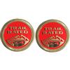 SXMA 1 paio Snow Mountain Trail nominale 4X4 targhetta in metallo Distintivo dell'emblema Decal Snow Mountain Logo Car Sticker per Jee p (rosso)