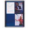 Nobo Bacheca per interni-fondo in tessuto 9xA4 anta a battente (Nobo 1902556 Premium Plus Internal Glazed Case Blue Felt 9 x A4) [1902556]