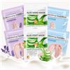 Allony 3 Paires Masque Pied, 3 Paires Masque Main, Masque Pieds Peeling Exfoliant, Masque Pieds Très Secs et Abîmés, Gants Hydratants, Soins des Mains et des Pieds (Lavande, Latte di Capra et Aloès)