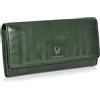 DONBOLSO Portafoglio Donna Firenze | Grande Porta Carte di Credito da Donna in Vera Pelle Nappa | Marsupio Donna Pelle XXL con 15 Scomparti per Carte e Protezione RFID | Verde