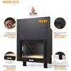 Termocamino CTM Basic Eco 24 Full Link S0 idro Porta scomparsa