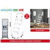 COLOMBO Sgabello Scala in in Acciaio Verniciato 4 Gradini Altezza 92 cm Factotum colore Bianco - COL017000