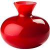 VENINI VASO IDRIA, VETRO MURANO ROSSO, L 706.41 - H 27 x L 30 cm