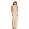 Adrianna Papell Abito da Donna con Allacciatura al Collo Vestito per Occasioni Speciali, Champagne/Oro, 46