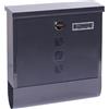 ARREGUI Chance E7005 Cassetta Postale in Acciaio con Portagiornali, Formato M (DIN A4), Cassetta della Posta con Serratura Coperta e Portanome, Facile de Montare, Grigio Antracite