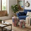 MIlani Home THEODORE - set di 2 pouf contenitore tondo poggiapiedi