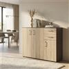 MIlani Home GODWIN - madia moderna con 2 cassetti e tre ante