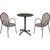 MIlani Home OPERA - set tavolo in metallo cm Ø 60 x 74 h con 2 poltrone Maris