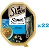 SHEBA Sauce Collection in vaschetta 22x85g Alimento umido completo per gatti adulti bocconcini con tonno in salsa