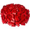 LEGO® Set di 2 x 4 pietre per tetto oblique, colore rosso, 100 pezzi, per costruzioni creative, per bambini e adulti, compatibili