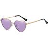 Dollger Occhiali da Sole Cuore Donna Polarizzato Montatura Metallo Alla Moda Occhiali da Sole Forma di Cuore Protezione UV400