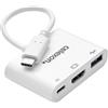 celexon adattatore multiporta M/F da USB-C a HDMI - USB-A - USB-C, bianco