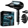 REVAMP Hydro Shield X Shine Asciugacapelli - Professionale, getto ionico per volume e lucentezza, sensore di calore intelligente, motore da 1800 W, asciugatura rapida con diffusore e 2 concentratori