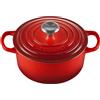 LE CREUSET CASSERUOLA ROTONDA, GHISA EVOLUTION ROSSO CHERRY (CILIEGIA), XXS - d 18 cm x 1.8 lt