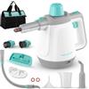HAUSHOF Pulitore a Vapore Portatile, Serbatoio dell'acqua da 450 ml con 8 Accessori per la Rimozione delle Macchie, Pulitore a Vapore Manuale Portatile per Divano, Cucina, Pavimento, Bagno, Auto