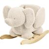 Nattou Dondolo per Bambini n Morbido Tessuto di Orsacchiotto, Elefante, Cintura di Sicurezza Inclusa, Allegro dondolio avanti e Indietro, Circa 60 cm, Lapidou, Poliestere/Legno, Colori della Natura