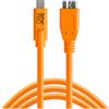 Tether Tools TetherPro cavo da USB-C a 3.0 Micro-B 4.6m arancio