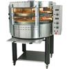 Ristoattrezzature Modello: 7377,Forno pizza elettrico rotante camera singola con vetri curvi 1280x1090x1650 mm