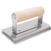 Marshalltown Frattazzo Marshalltown per bordi in acciaio per calcestruzzo R 10mm, L 13mm, estremità curve con manico in legno in acciaio inossidabile, dimensione della frattazzo: 152x76 mm