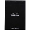 RHODIA 18559C - Bloc-Notes a punto metallico dotPad N°18 Black - A4 21 x 29,7 cm - Puntinato DOT - 80 fogli staccabili - Carta Clairefontaine Bianca 80g/m² -COPERTINA in carta trattata morbida