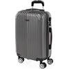 ITACA - Bagaglio A Mano Rigido Leggero Bagaglio A Mano 55X40X20 con 4 Ruote Silenziose Trolley Cabina Viaggio Aereo Ergonomico Durevole. Compatibile Ryanair, Antracite