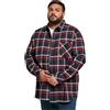 Urban Classics Camicia a Quadri Oversize Pesante, Blu Navy/Rosso, S Uomo