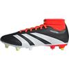 adidas Calcio - Scarpe - Tacchetti Predator League Sock SG Solar Energy, bianco e nero rosso, 43 1/3 EU
